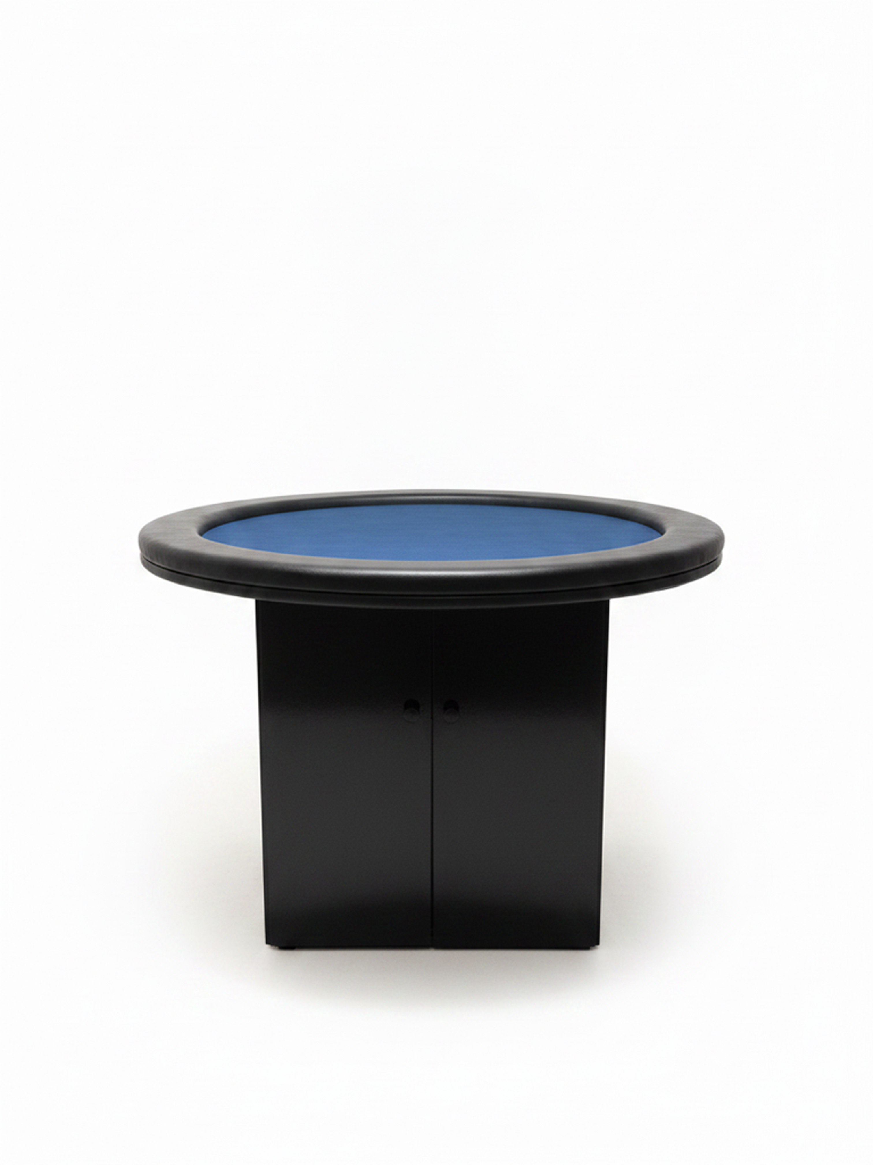 Round Maple Black/Blue Poker Table